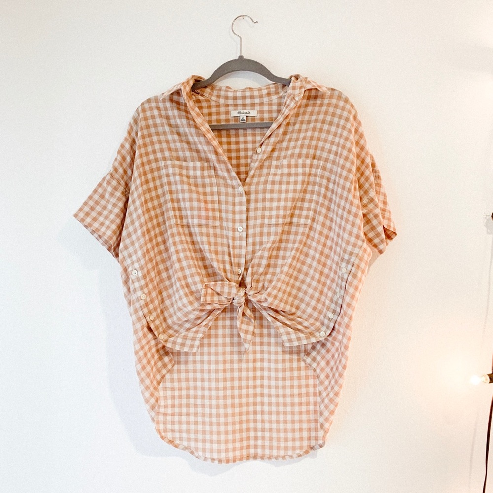 Madewell gingham button up